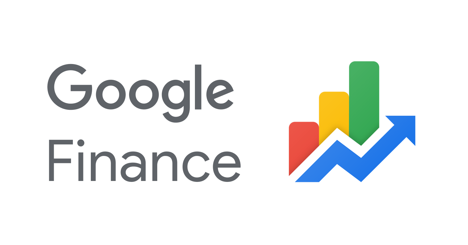 The Google Finance logo: the grey wordmark beside red, yellow and green bars crossed by a rising blue arrow.